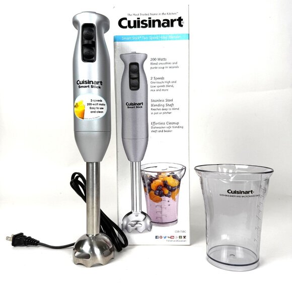 Cuisinart Smart Stick 2 Speed Immersion Blender Csb-75 With Cup And Box - Picture 1 of 7